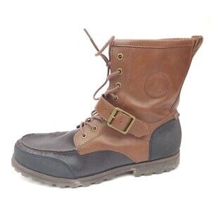 Polo Ralph Lauren Weybrook Mens Size 11.5 D Boots Brown Leather Lace Up 11431